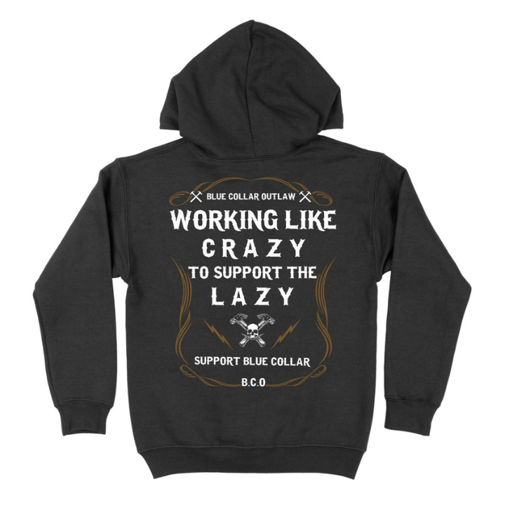 ZIP HOODY CRAZY - BLK